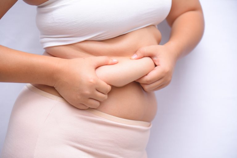 「女性の腹部脂肪減少法」