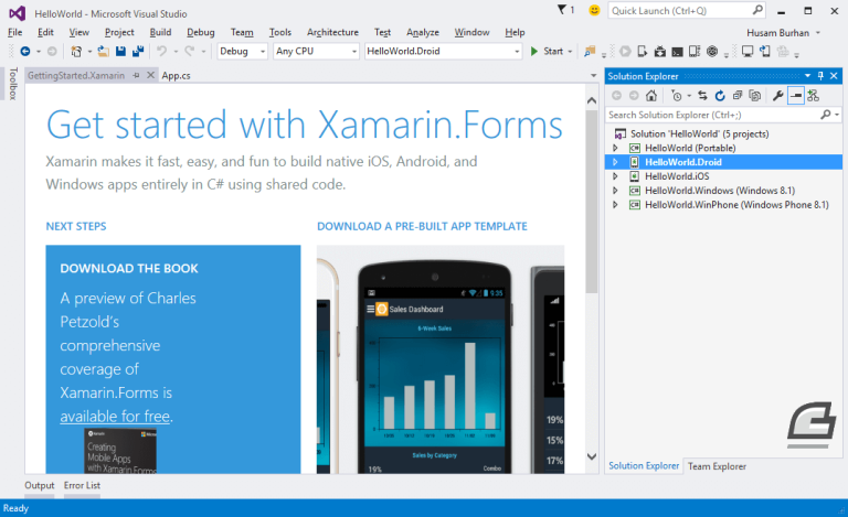 Visual Studio 2015 と Xamarin 設定ガイド